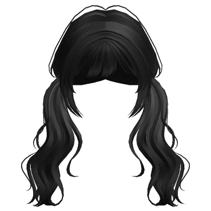 Low Wavy Pigtails (Black)