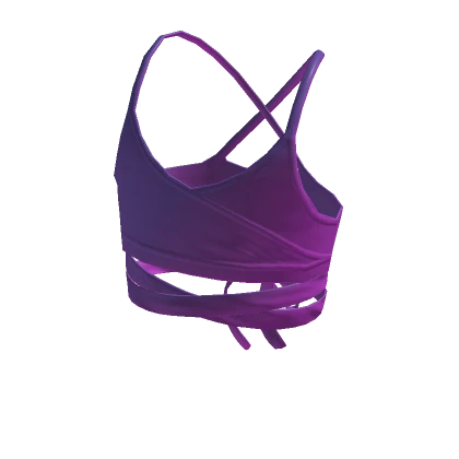 Strappy Ballet Crop Top - Purple Gradient