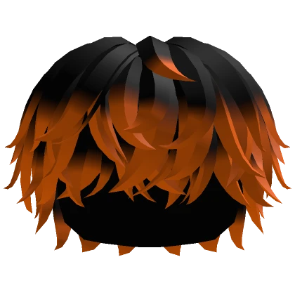 Black Orange Messy Cool Boy Anime Hair