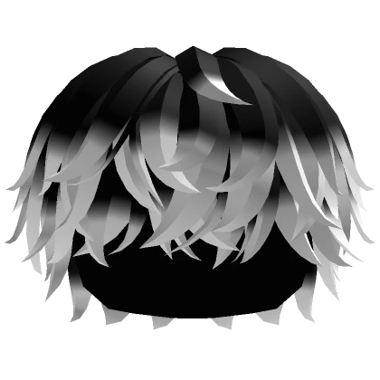 Black White Messy Cool Boy Anime Hair