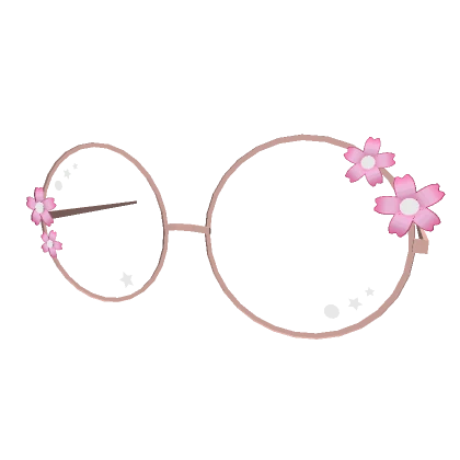 Cute KPOP Flower Glasses - Rose Gold