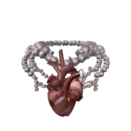 Goth Pearl heart necklace