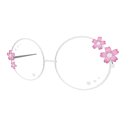 Cute KPOP Flower Glasses - White