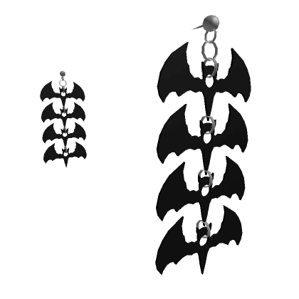 Black Bat Earrings