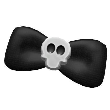 Kawaii skull bow in black 