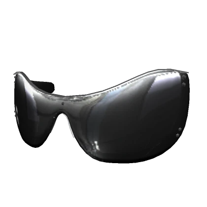 Black Reflective Y2K Glasses