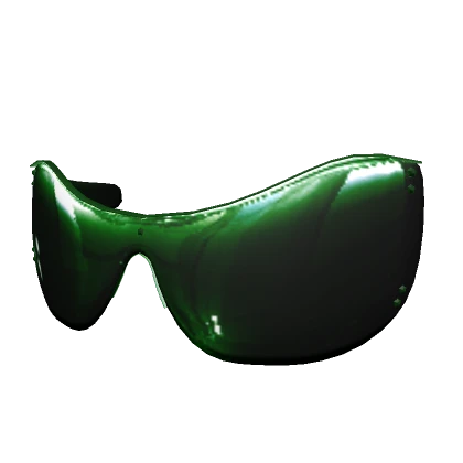 Green Reflective Y2K Glasses