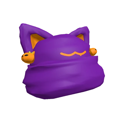 Purple Halloween Cat Beanie