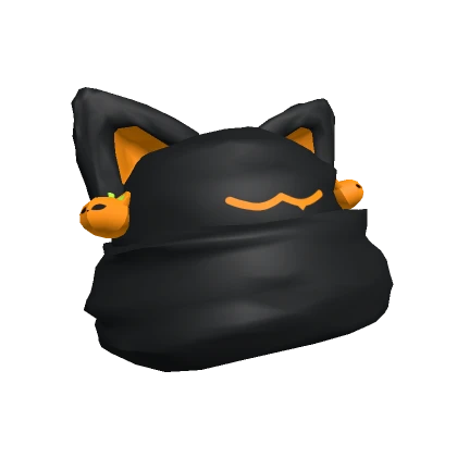 Black Halloween Cat Beanie