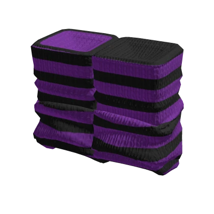 Purple Striped Leg Warmers