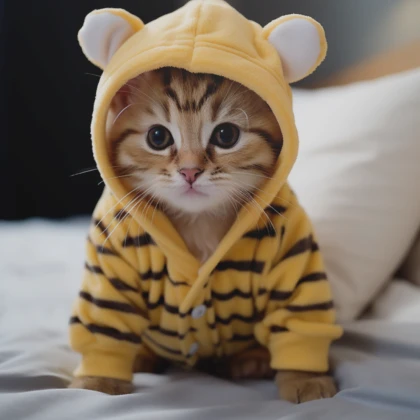 cat wearing jammies!! pfp