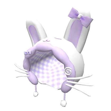 Cute Aesthetic Bunny Hoodie- Light Purple Lavendar