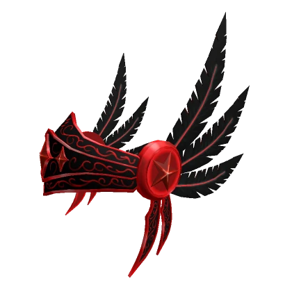 Royal Ruby Feathered Helm