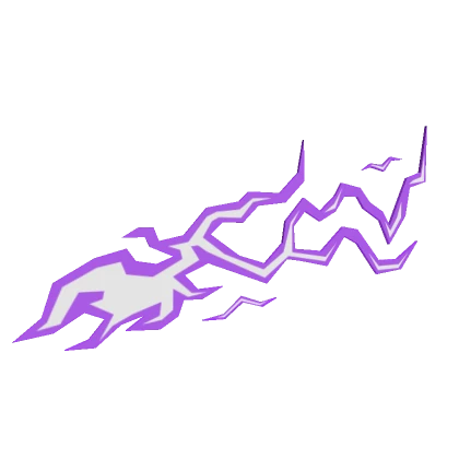 Cool Purple Anime Lightning Aura Eye - Left