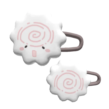 ୨୧ cute pink fish cake clip