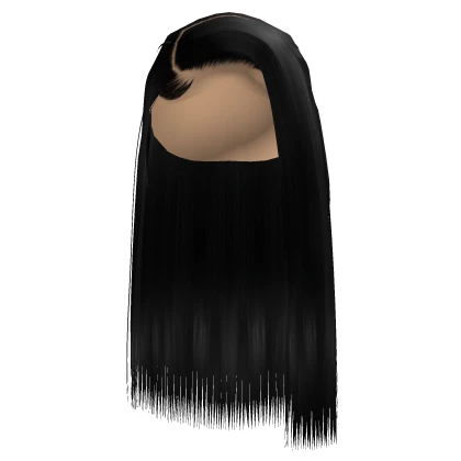 Side Part Silk Press In Black