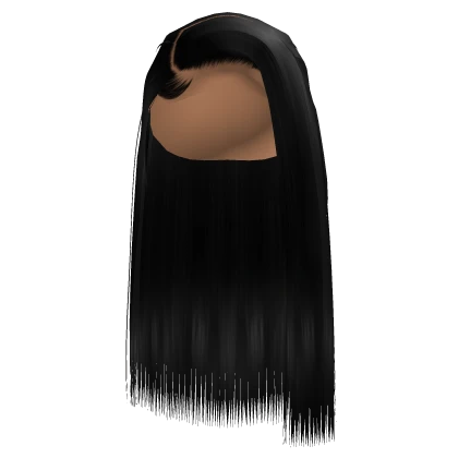 Side Part Silk Press In Black