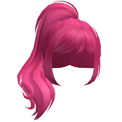 Hot Pink Gyaru Glamorous Ponytail