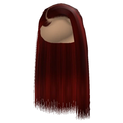 Side Part Silk Press In Red