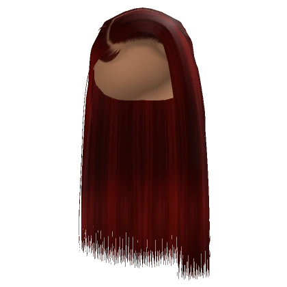 Side Part Silk Press In Red