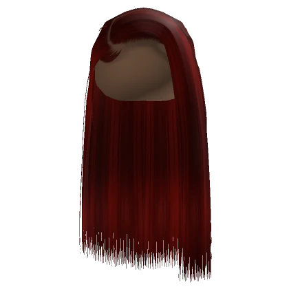 Side Part Silk Press In Red