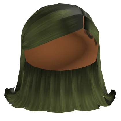 90's Bob Flip Ends w/ Swoop Bangs in Green