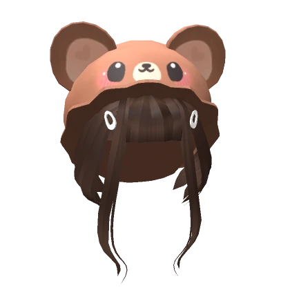 Brown Bear Hair Girl Beanie