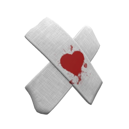 RIGHT Heart Eyepatch (WHITE RED)
