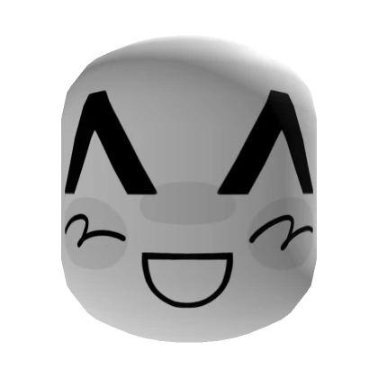 Happy Cheerful Chibi Face [Institutional White]