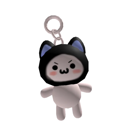  ɞ | (1.0) kawaii devious black cat keychain 