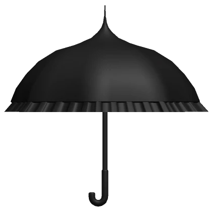 Black Ruffle Umbrella