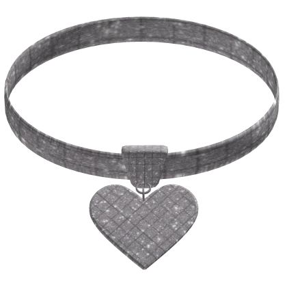 Glitter Chunky Heart Choker 