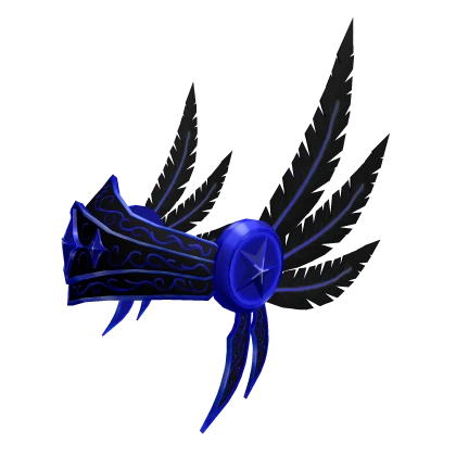 Royal Blue Feathered Helm