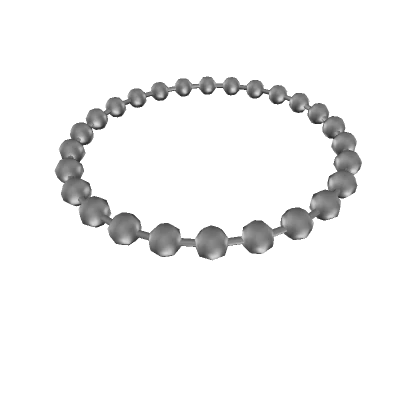 Metallic Bead Choker Silver