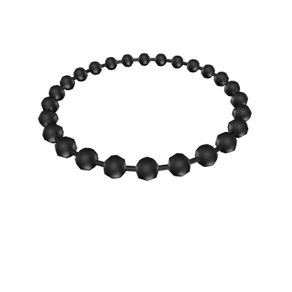 Metallic Bead Choker Black