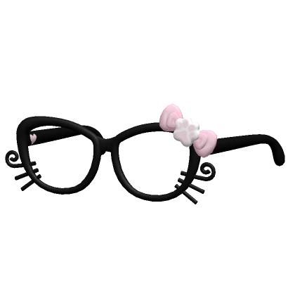 ♡ black kawaii oversized kitty glasses paw