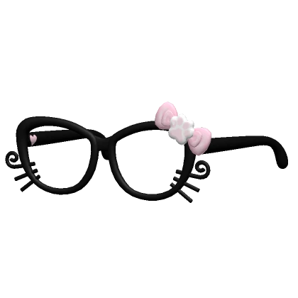 ♡ black kawaii oversized kitty glasses paw (low)