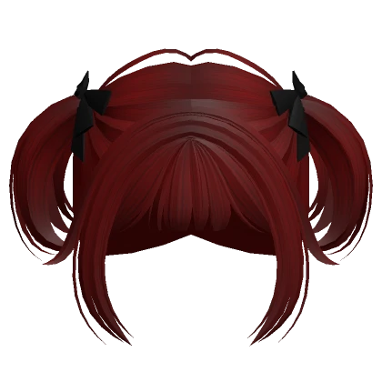 Mini Pigtails with Bow (Red)