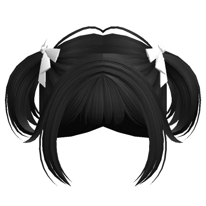 Mini Pigtails with Bow (Black)