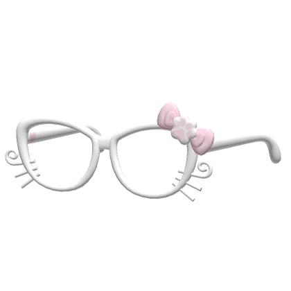 ♡ white kawaii oversized kitty glasses paw