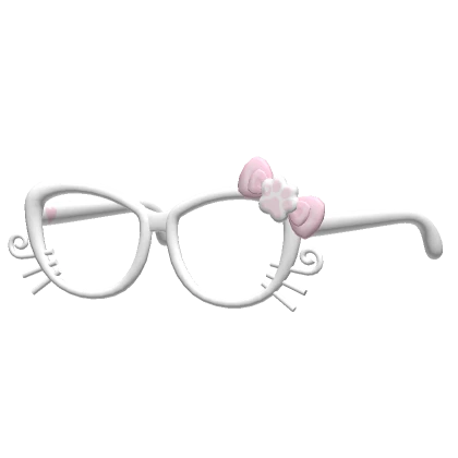 ♡ white kawaii oversized kitty glasses paw (low)