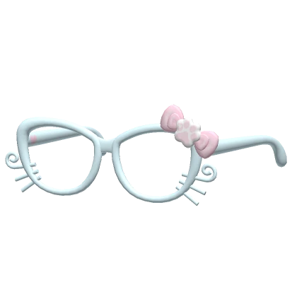 ♡ blue kawaii oversized kitty glasses paw (low)