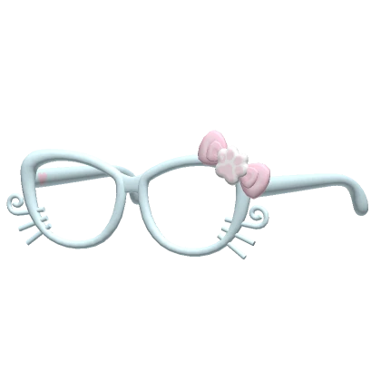 ♡ blue kawaii oversized kitty glasses paw (low)