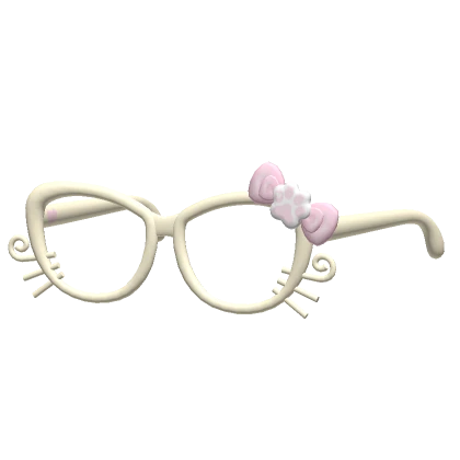 ♡ yellow kawaii oversized kitty glasses paw