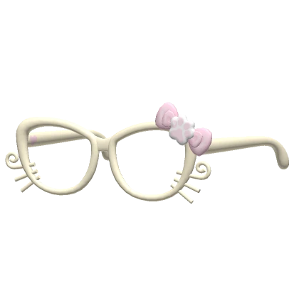 ♡ yellow kawaii oversized kitty glasses paw (low)