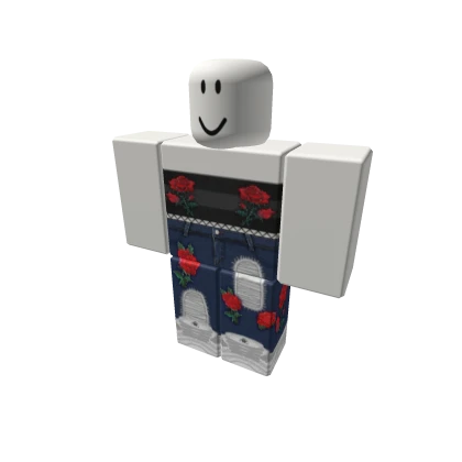 Embroidered Rose Jeans + Bandeau + Nike Huras