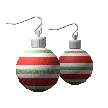 Red Christmas Ornament Earrings