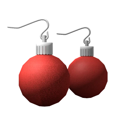 Red Christmas Ornament Earrings