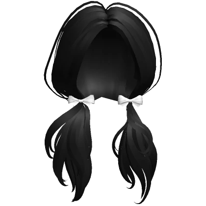 Low Pigtails Hair Black