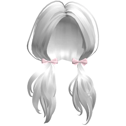 Low Pigtails Hair White